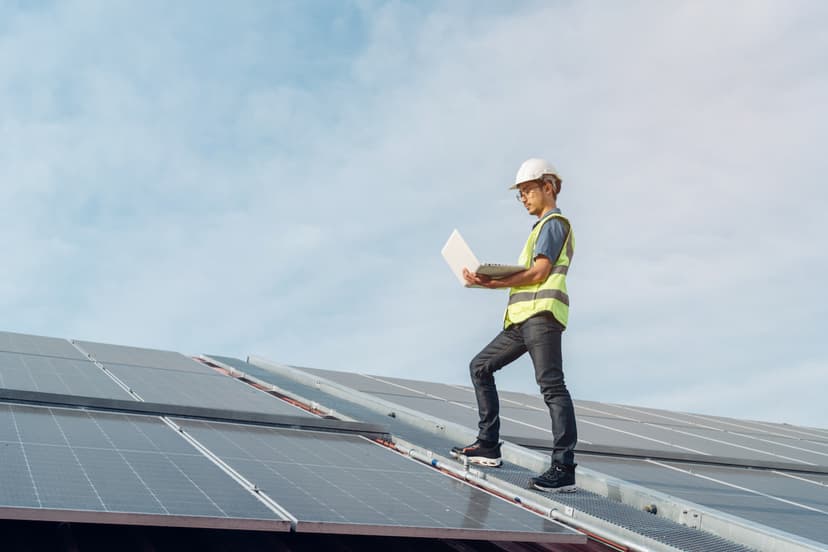 Ingeniero tomando muestras en su laptop con total calma gracias a la seguridad de paso de gato